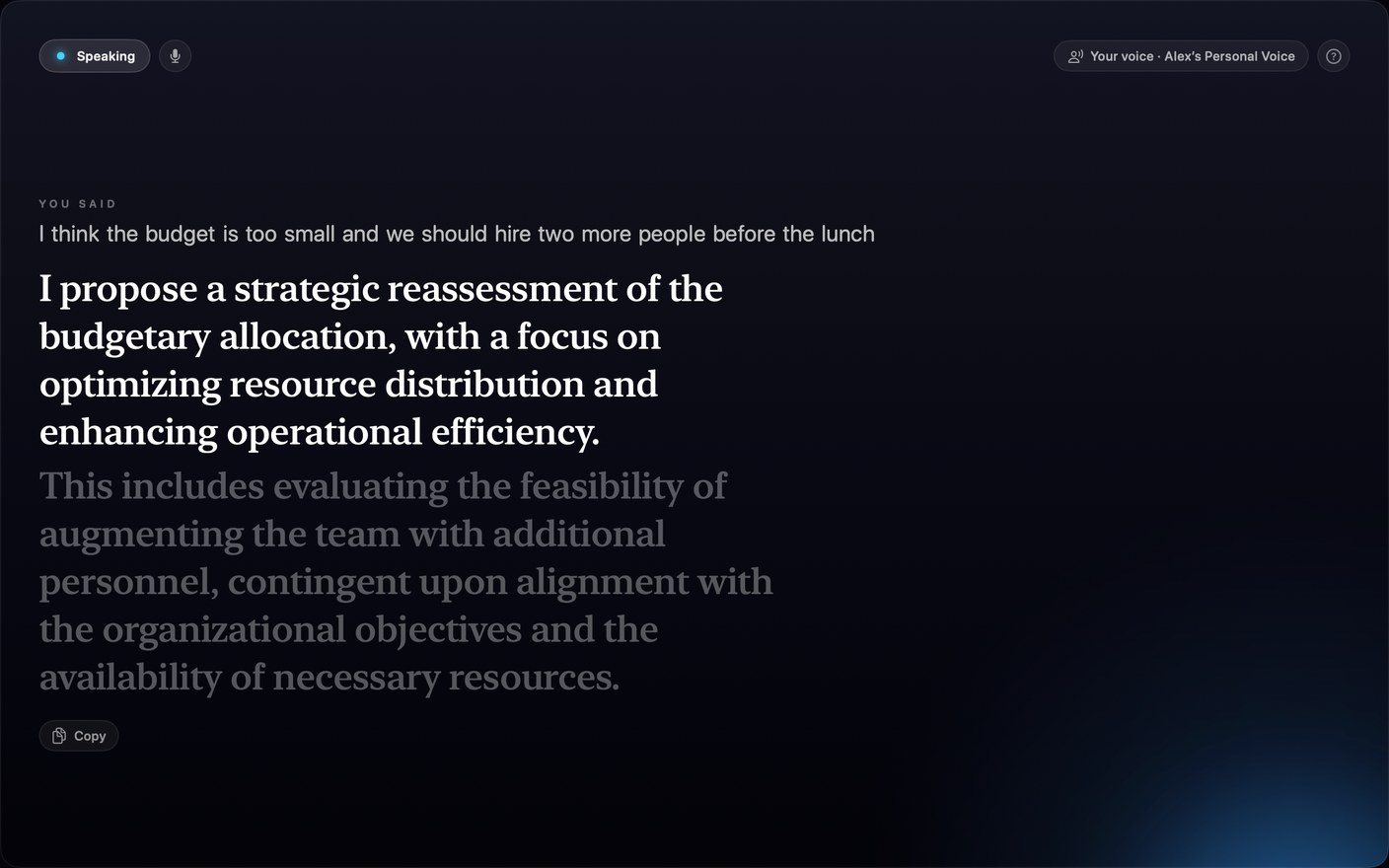 Corpospeak turning "I think the budget is too small" into "a strategic reassessment of the budgetary allocation"