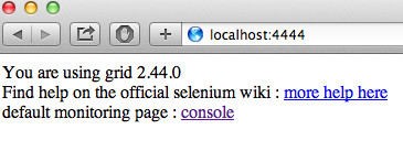 Selenium Hub Homepage